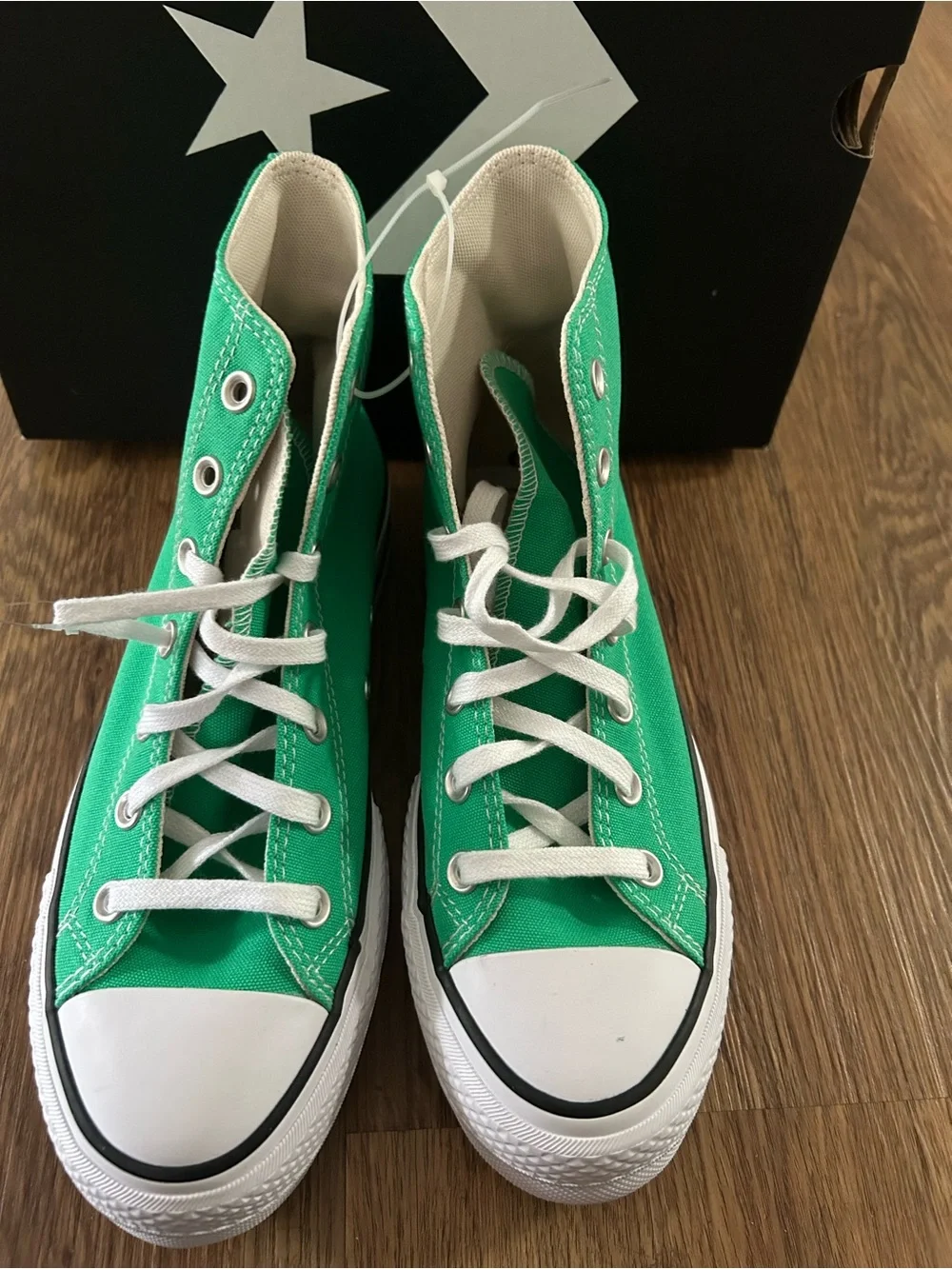 CONVERSE Chuck Taylor All Star Lift Platform High 'Apex Green' shoes sz 8 new